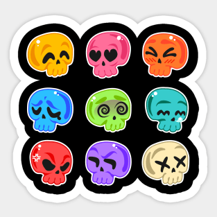 Pride Skulls cute Sticker